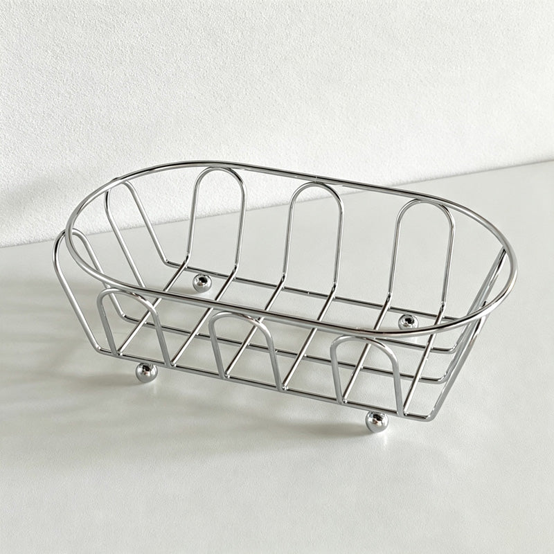 CouldNook Stainless‑Steel Wire Storage Basket‑Ins Style Desktop Organizer for Cosmetics & Jewelry