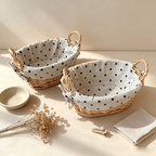 CouldNook Polka Dot Organizer Basket - Gentle Shelf Storage