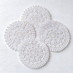 CouldNook Round Lace Table Mat - Floral Openwork And Decorative Edges