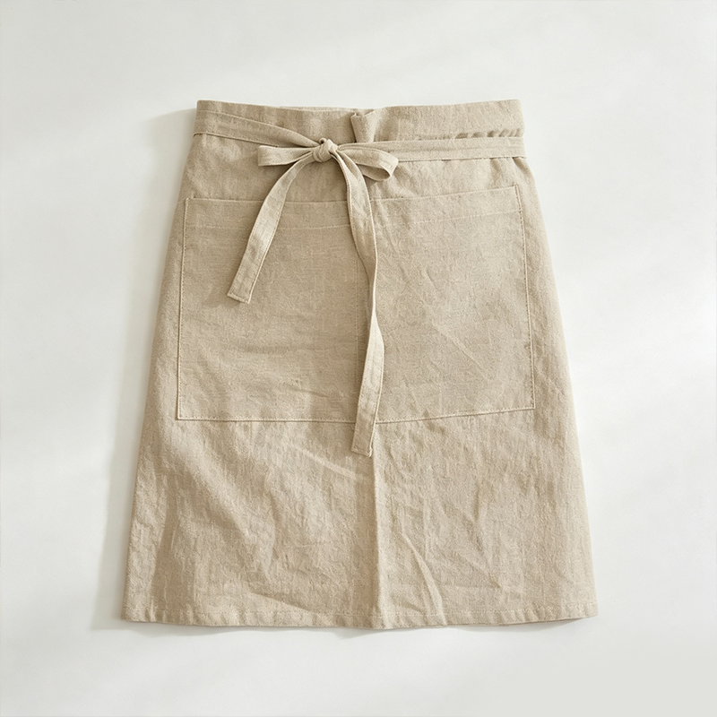 CouldNook Natural Texture Half Apron - Waist Kitchen Accent