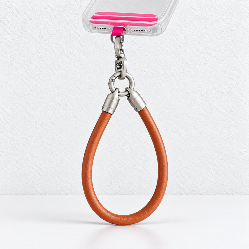 CouldNook Wrist Strap - Rounded PU Loop and Metal Clip Attachment