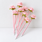 CouldNook Rose Gel Pen - Layered Flower Top and Slender Stem