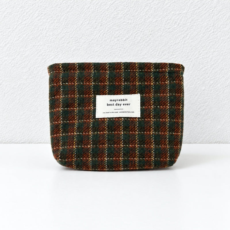 CouldNook Patterned Cosmetic Pouch - Floral and Checked Zip Designs