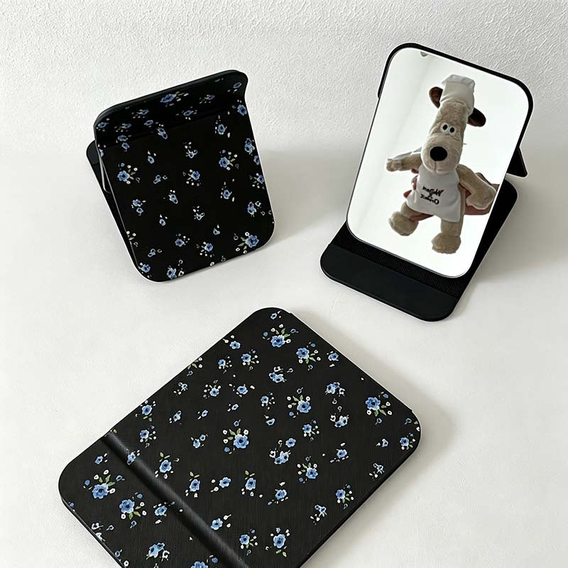 CouldNook Folding Tabletop Mirror - Floral Character Cover Options