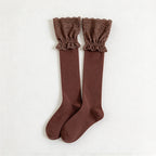 CouldNook Lace Cuff Socks - Wide Floral Trim And Two Lengths