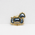 Golden Rocking Horse Pendant - DIY Fortune Charm