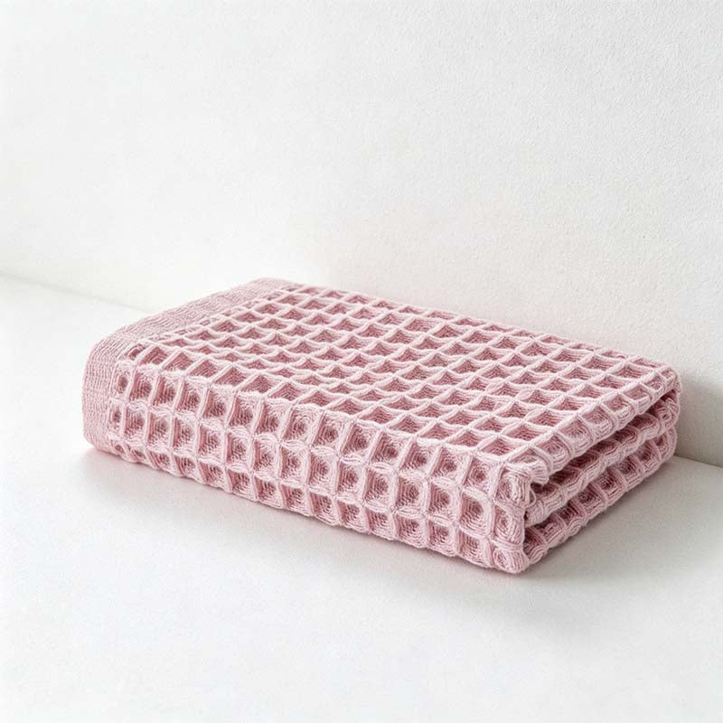 CouldNook Waffle Weave Cotton Washcloth - Square Textured Bathroom Cloth