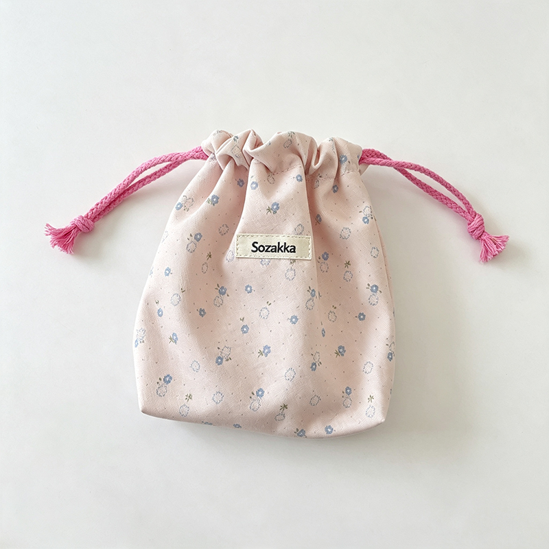 CouldNook Floral Drawstring Mini Organizer Bag - Softly Ordered Essential