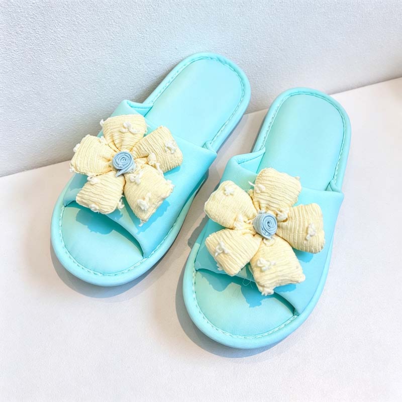 CouldNook Floral Slide Slippers - Four Soft Pastel Colors