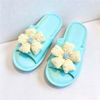 CouldNook Floral Slide Slippers - Four Soft Pastel Colors
