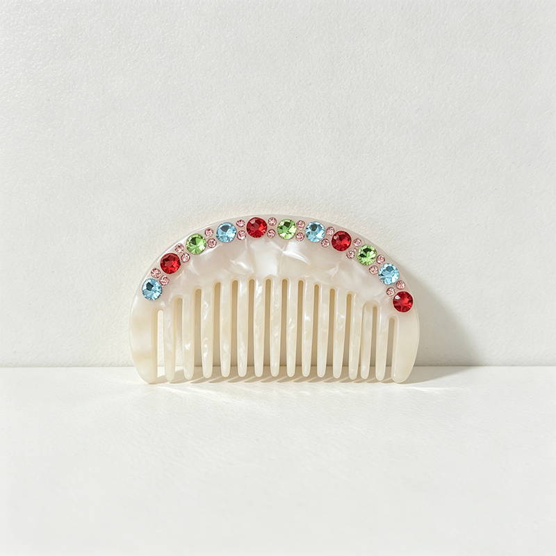 CouldNook Half Moon Stone Set Comb - Visible Tooth Profile