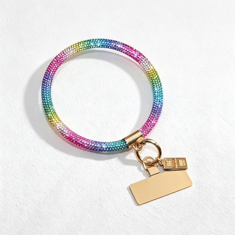 CouldNook Rhinestones Set Phone Strap with Rounded Links