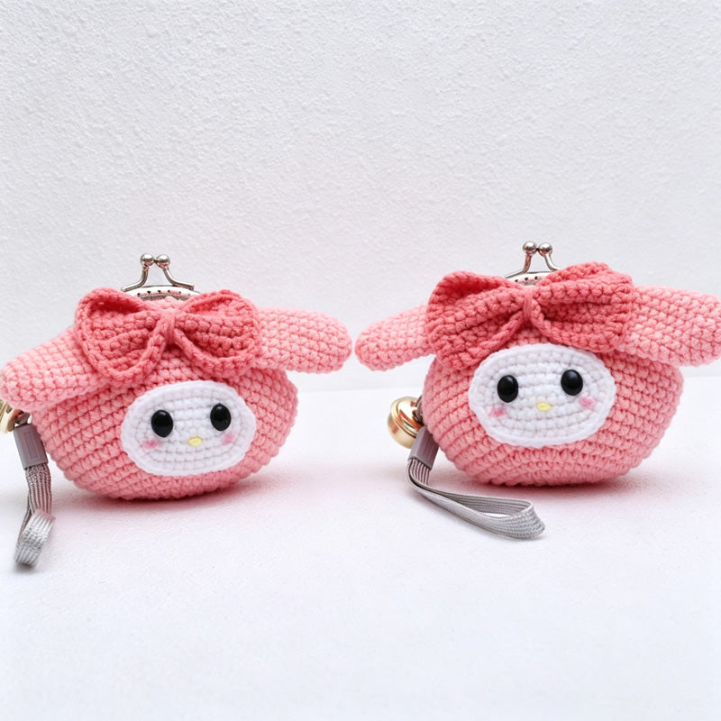 CouldNook Cotton Rabbit Character Coin Purse - Kiss-Lock Wristlet Design