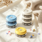 CouldNook 3PCS Rotating Pill Case Organizer Box Set - Welcoming Home Companion