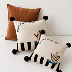 CouldNook Graphic Pillow Cover - Playful Corner Pom-Pom Accents