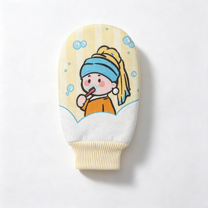 CloudNook Cartoon Bath Glove‑Dual‑Sided Exfoliating Mitt