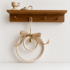 CouldNook Cotton Rope Hoop Wall Chime - Burlap Bow