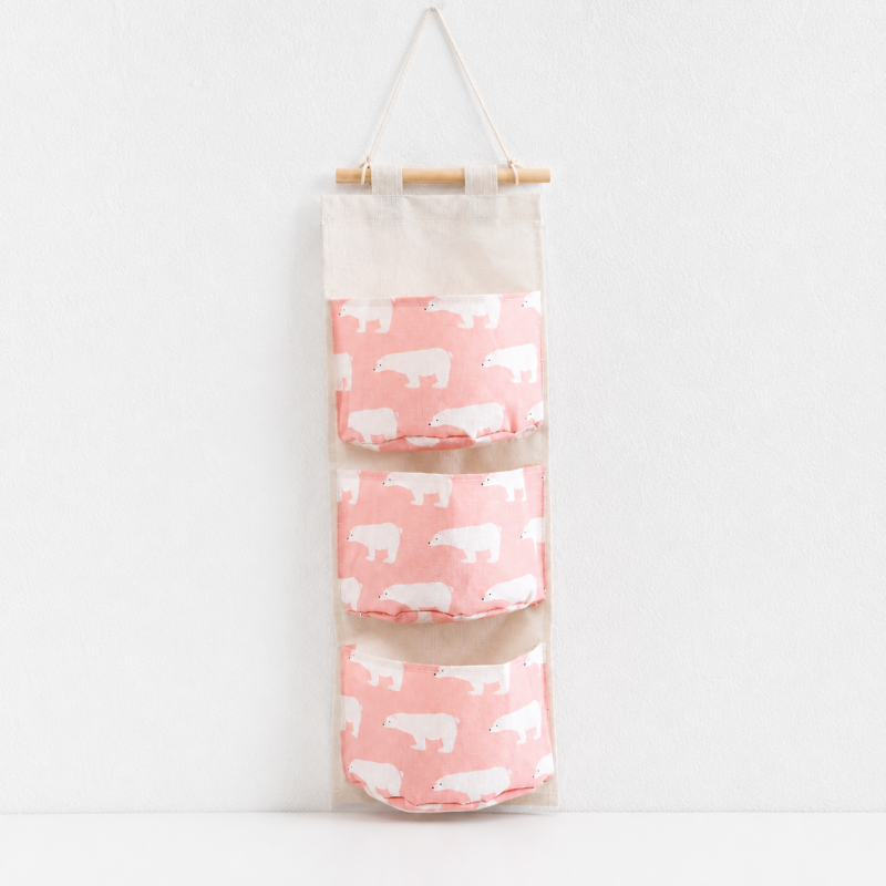 CouldNook Three-Pocket Hanging Organizer - Animal Grid Pattern Choices