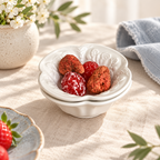 CouldNook Floral Dipping Dish - Embossed Scalloped Rim