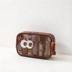 CouldNook Big Eye Toiletry Bag - See-Through Panels And Character Details