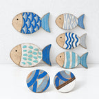 CouldNook Tropical Fish Wall Decoration Set - Shaped Wooden Silhouettes