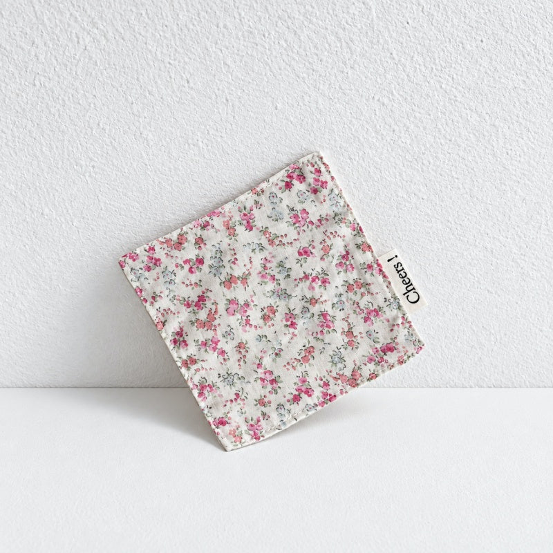 CouldNook Fabric Coaster - Floral Checks and Sewn Square Edges