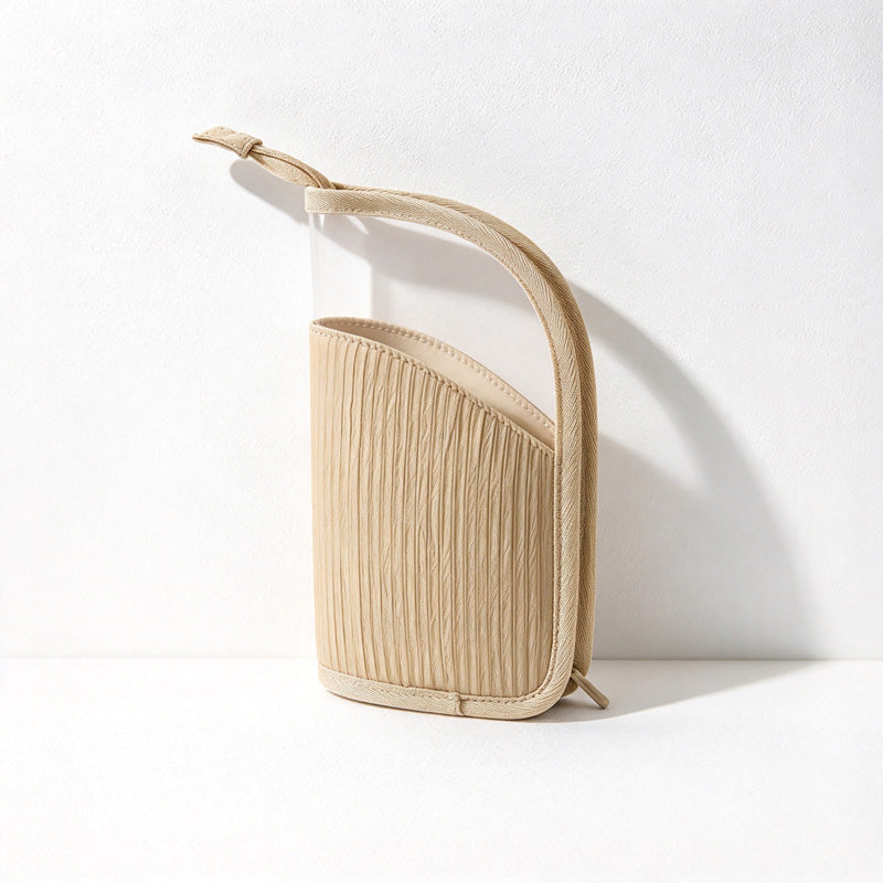 CouldNook Standing Makeup Brush Bag - Divided Pockets And Textured Panels