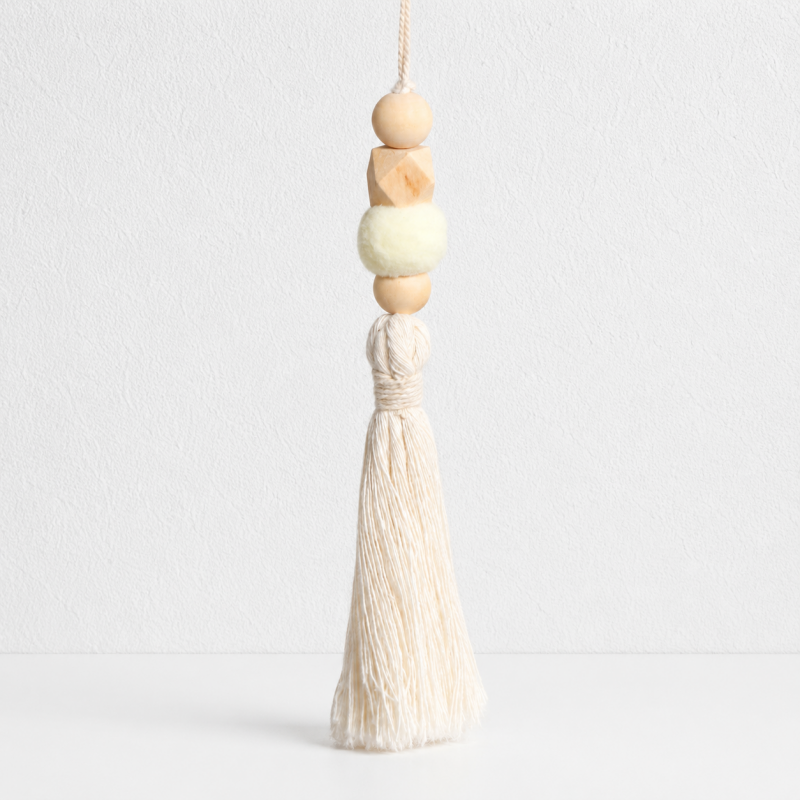 CouldNook Wood Bead Tassel Wall Hanging - Celestial Designs