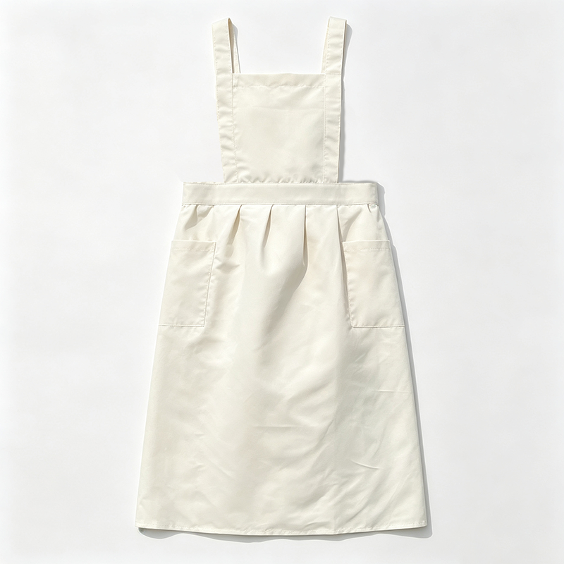 CouldNook Ivory Crossback Apron - Flowing Garden Kitchen Cover
