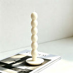 CouldNook Sculptural Taper Candle - Twisted Waves And Stacked Shape Designs