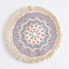 CouldNook Mandala Fringed Table Mat - Round Print