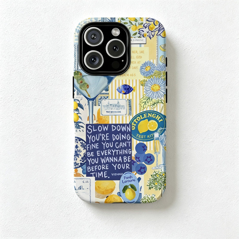 CouldNook Lemon Pattern Phone Case - Fresh Fruit Print Cover