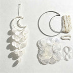 CouldNook Shell Wind Chime Material Kit - Moon Ring Options