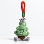 CouldNook Christmas Bag Charm - Plush Tree and Bow-trimmed Wreath Designs