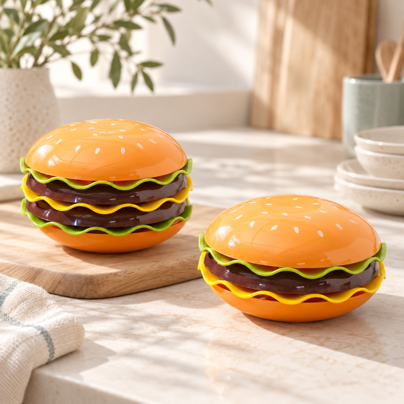 CouldNook Hamburger Dish Set - Stackable Serving Layers