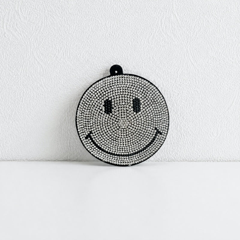 CouldNook Rhinestone Smiley Face Charm - Star Bag Pendant