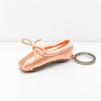CouldNook Ballet Shoe Keychain - Miniature Satin Shape and Bow Detail