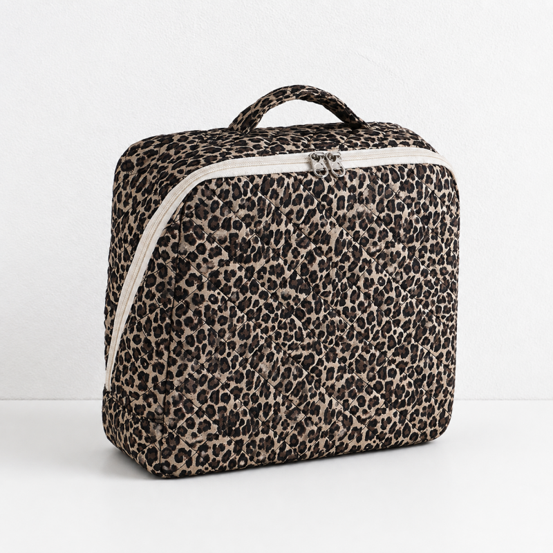 CouldNook Compartment Cosmetic Organizer - Quilted Case and Top Handle