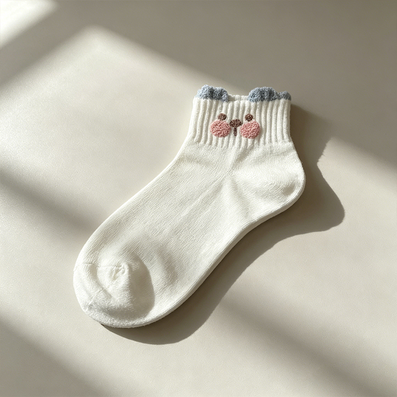 CouldNook Mixed Pattern Crew Socks - Everyday Character Accent