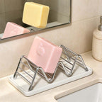 CouldNook Wave Soap Rack - Open Zigzag Frame and Optional Drip Tray