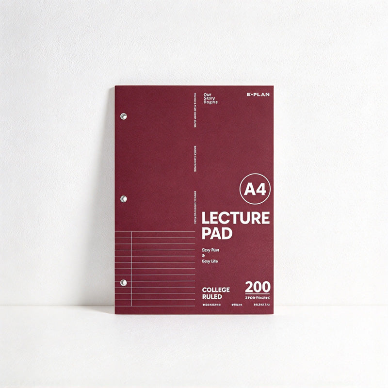 CouldNook Tear-Off Lecture Notebook - Three Punched Holes and Ruled Sheets