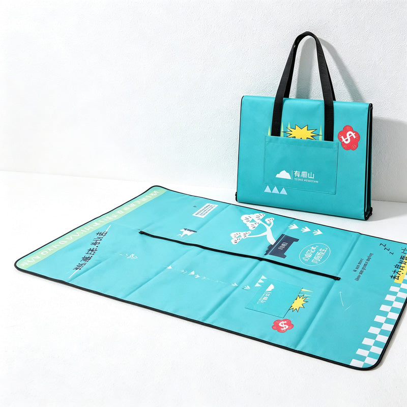 CouldNook Turquoise Picnic Mat - Printed Carrying Design Collection
