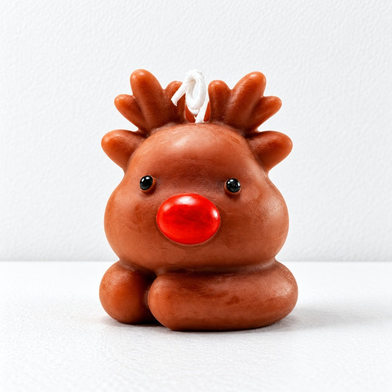 CouldNook Christmas Sculpted Candle - Festive Character Collection Accent