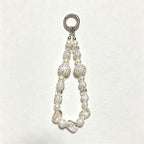 CloudNook Beaded Phone Wrist Strap-Sparkling Rhinestone Pearl Chain