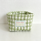 CouldNook Plaid Organizer Bag- Soft Open Shelf Storage