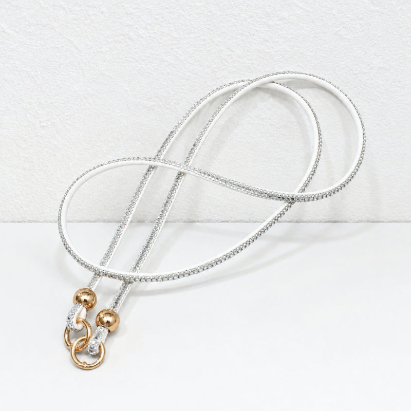 CouldNook Rhinestone Crossbody Phone Lanyard - Dual Metal Clasps