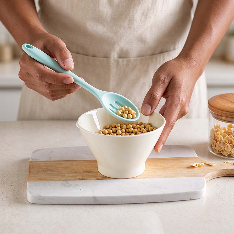 CouldNook Cooking Spoon - Oval Head and Slotted Style Choices