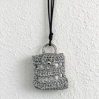 Crochet Earbud Pouch with Adjustable Neck Cord