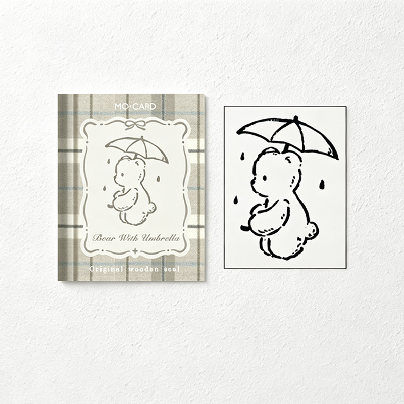 CouldNook Beech Wood Stamp - Reading Bear Designs Collection