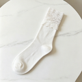 CouldNook Lace Cuff Slouch Socks - Soft Shoe Accent